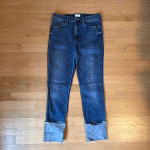 Mother Pony Boy Ankle Fray Jean in Groovin Wash